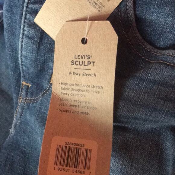 Levi’s Sculpt NEW 311 Shaping Skinny Ankle Jeans Size 27 - Picture 6 of 8